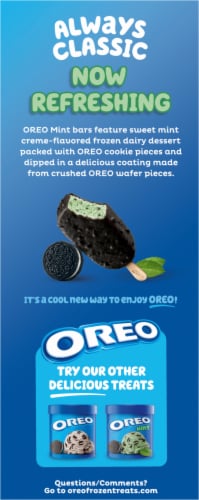 OREO® Mint Frozen Dessert Dairy Bars Perspective: left