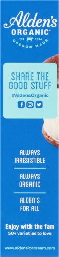 Alden's Organic® Vanilla Bean Ice Cream Sandwiches Perspective: left