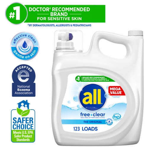 All® Free and Clear Original Liquid Laundry Detergent Perspective: left