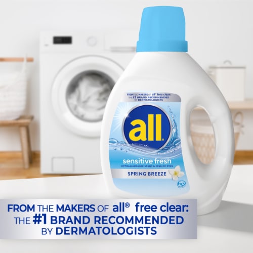All® Sensitive Fresh Spring Breeze Liquid Detergent Perspective: left