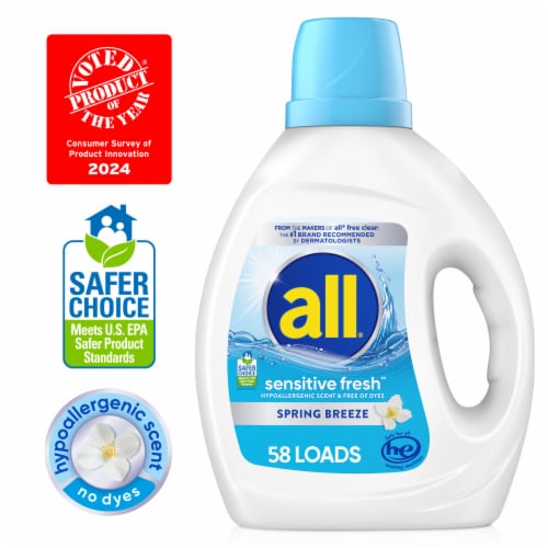 All® Sensitive Fresh™ Spring Breeze Liquid Detergent Perspective: left