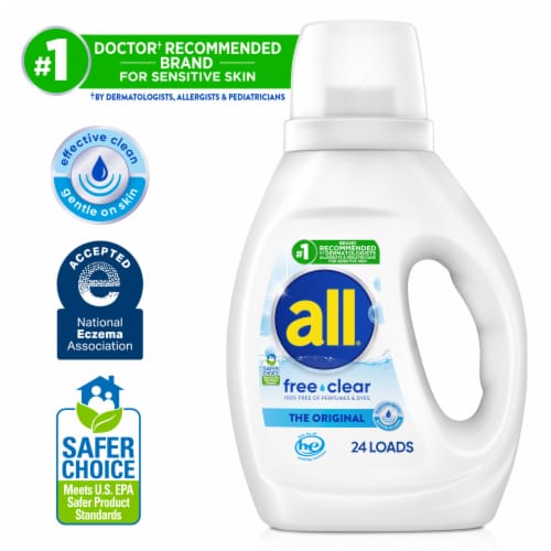 All® Free Clear Advanced Oxi Liquid Detergent Perspective: left