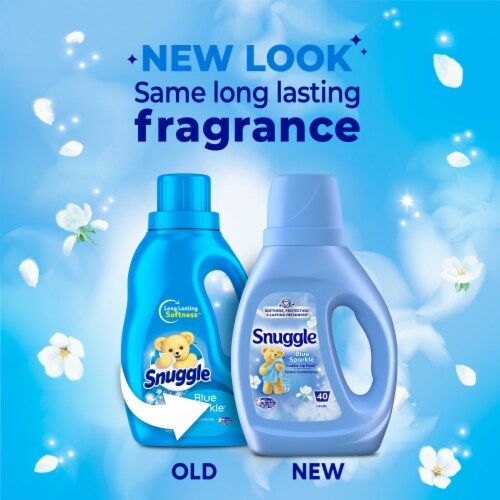 Snuggle® Cuddle-Up Fresh™ Blue Sparkle® Liquid Fabric Softener Perspective: left