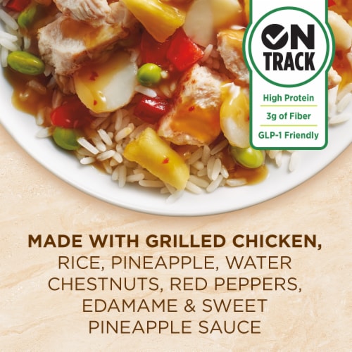 Healthy Choice Cafe Steamers Pineapple Chicken Frozen Meal Perspective: left