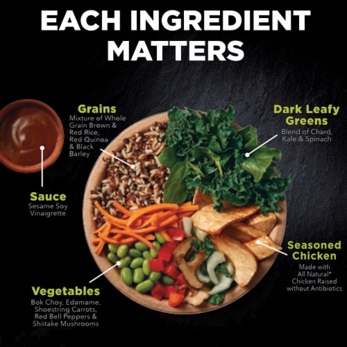 Healthy Choice Power Bowls Shiitake Chicken Frozen Meal Perspective: left