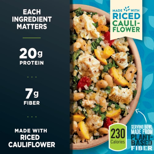 Healthy Choice Power Bowls Basil Pesto Chicken Frozen Meal Perspective: left