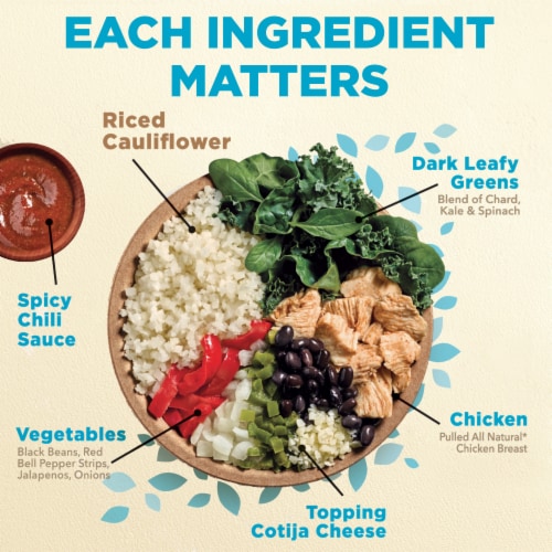 Healthy Choice Power Bowls Spicy Black Bean & Chicken Frozen Meal Perspective: left