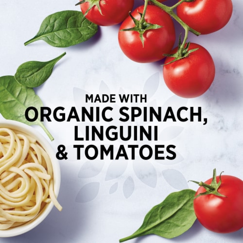 Healthy Choice Simply Steamers Creamy Spinach & Tomato Linguini Frozen Meal Perspective: left