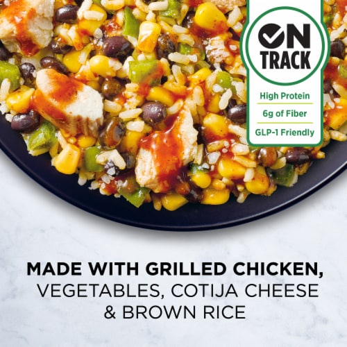 Healthy Choice Simply Steamers Southwest-Style Chicken Burrito Bowl Frozen Meal Perspective: left