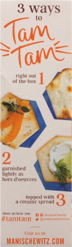 Manischewitz Tam Tams Original Snack Crackers Perspective: left