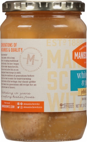 Manischewitz® White Fish & Pike in Jelled Broth Perspective: left