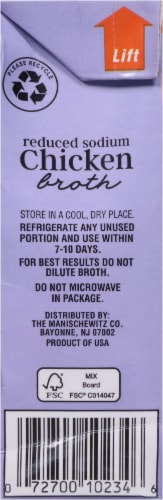 Manischewitz® Reduced Sodium Chicken Broth Perspective: left