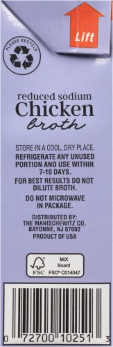 Manischewitz® Reduced Sodium Chicken Broth Perspective: left