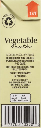 Manischewitz® Asceptic Vegetable Broth Perspective: left