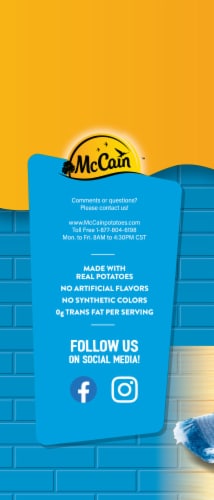 McCain Smiles Mashed Potato Shapes, Frozen Potatoes Perspective: left