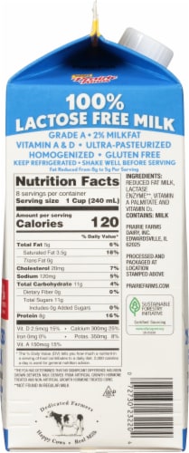 Prairie Farms® Lactose Free 2% Reduced Fat Milk Perspective: left