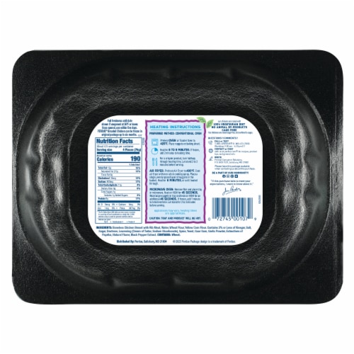 Perdue Refrigerated Fully Cooked Breaded Dino Shaped Chicken Breast Nuggets Perspective: left