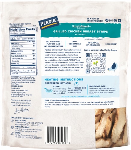 PERDUE® SIMPLY SMART® ORGANICS Gluten Free Grilled Chicken Strips Perspective: left