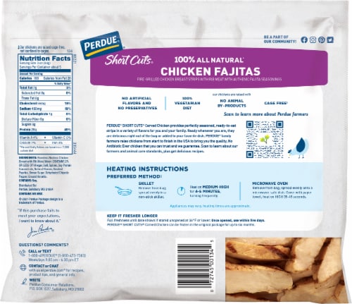 Perdue® Short Cuts® Grilled Fajita Style Chicken Breast Strips Perspective: left