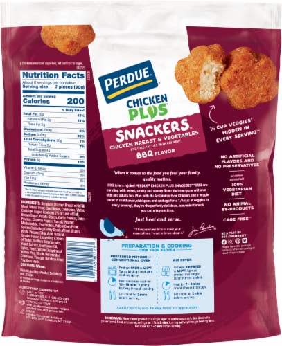 PERDUE® CHICKEN PLUS® Chicken Breast and Vegetable Snackers™, BBQ Flavor Perspective: left