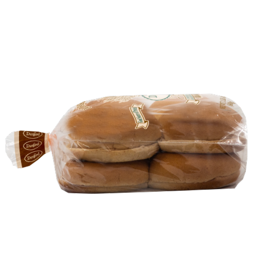 Dunford Bakers Old Fashioned Wheat Hamburger Buns Perspective: left