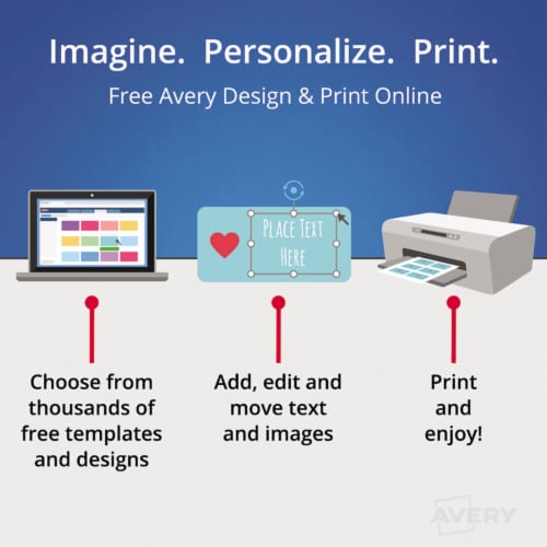 Avery® Printable Adhesive Name Badges Perspective: left