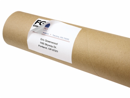 Avery® TrueBlock™ Permanent Shipping Labels Perspective: left