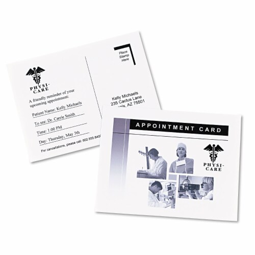 Avery Card,Post Glsy 100,Wht 8383 Perspective: left