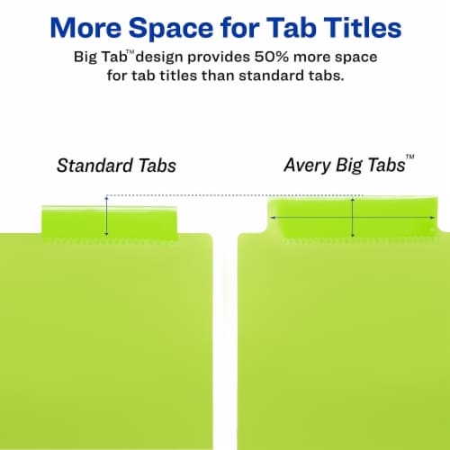 Avery® Big Tab Plastic Pocket Intsert Divider Perspective: left