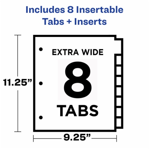Avery® Big Tab Insertable Pocket Plastic Dividers Perspective: left