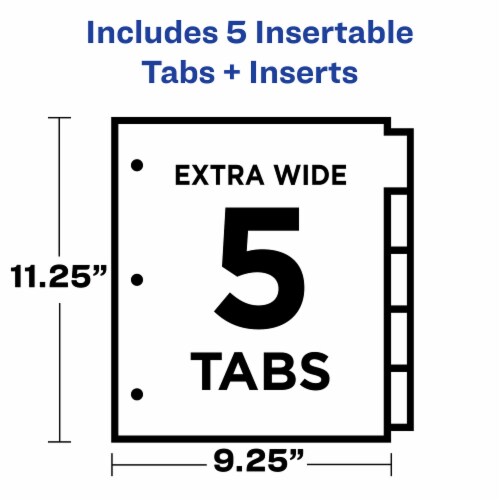 Avery® Big Tab™ Insertable 2-Pocket Plastic Divider Set Perspective: left