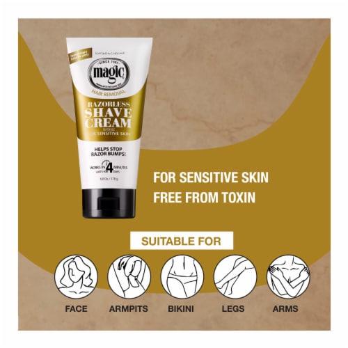Softsheen-Carson Magic Shave Razorless Shave Cream for Sensitive Skin Perspective: left