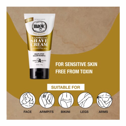 Softsheen-Carson Magic Shave Razorless Shave Cream for Sensitive Skin Perspective: left