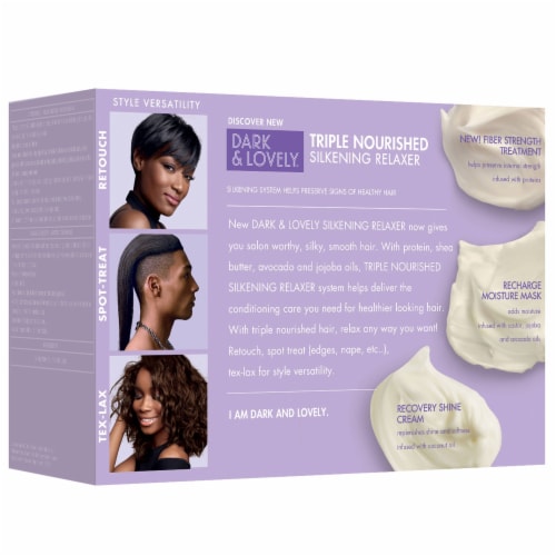 Dark & Lovely® Triple Nourished Silkening Relaxer Perspective: left