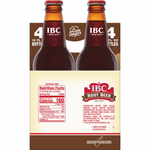 IBC Real Sugar Root Beer Perspective: left