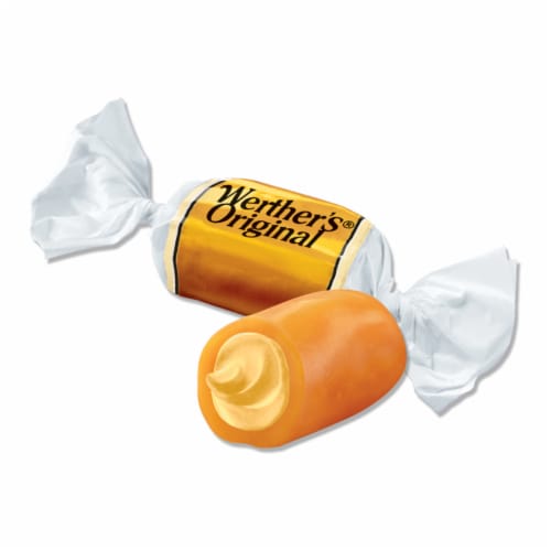 Werthers Original Soft Vanilla Crème Caramel Candy Perspective: left