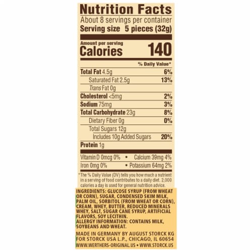 Werther's Original Caramel Apple Soft Caramels Halloween Candy Perspective: left