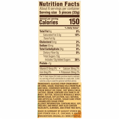Werther's Original Cinnamon Creme Soft Caramels Perspective: left