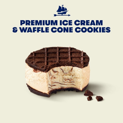 Tillamook Peanut Butter Chocolate Ice Cream Sandwiches Perspective: left
