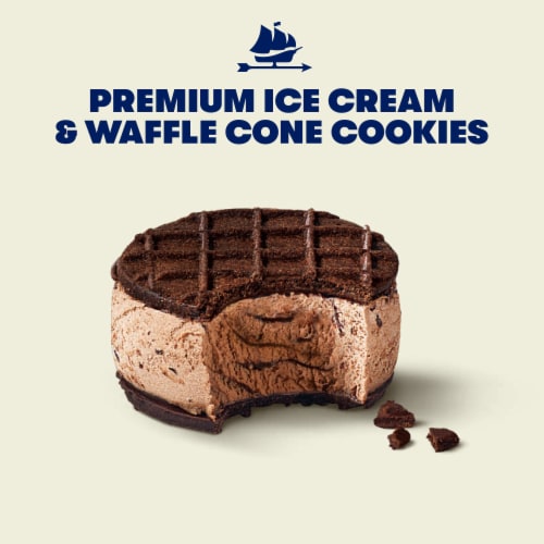 Tillamook Chocolate Mudslide Ice Cream Sandwiches Perspective: left