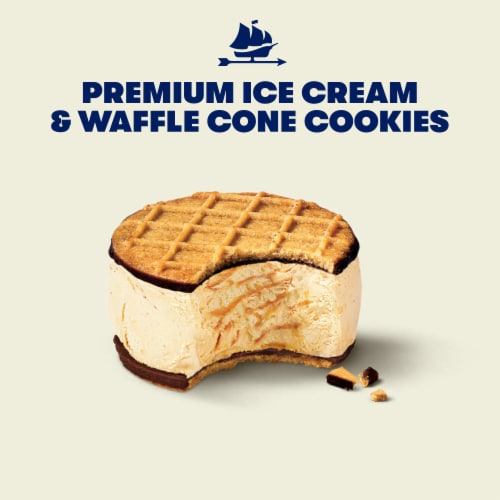 Tillamook Salted Caramel Ice Cream Sandwiches Perspective: left