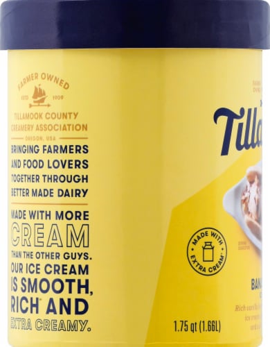 Tillamook Banana Split Ice Cream Perspective: left
