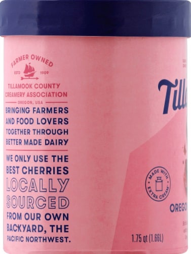 Tillamook® Oregon Dark Cherry Ice Cream Perspective: left