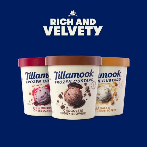 Tillamook Sea Salt & Honeycomb Toffee Frozen Custard Dessert Perspective: left