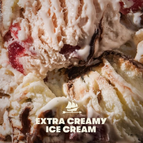 Tillamook Banana Split Ice Cream Tub Perspective: left