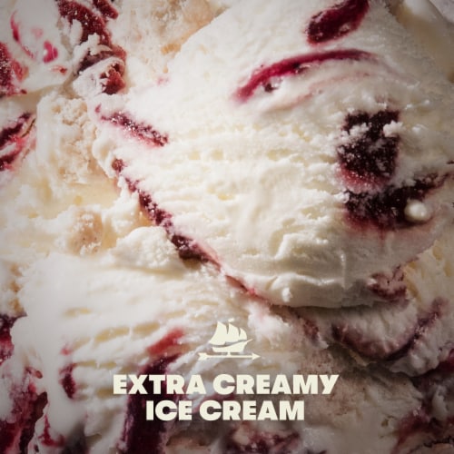 Tillamook Marionberry Pie Ice Cream Tub Perspective: left