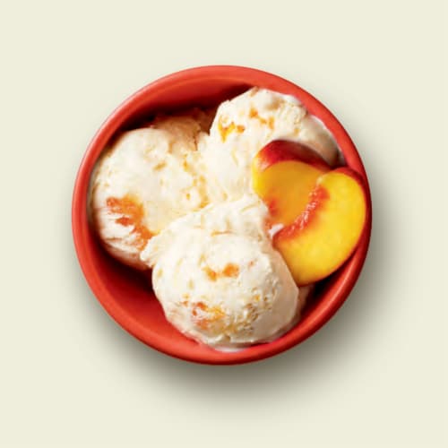 Tillamook Peaches & Cream Ice Cream Perspective: left