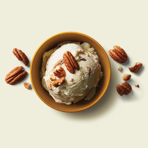 Tillamook Butter Pecan Ice Cream Tub Perspective: left