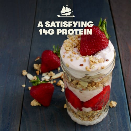 Tillamook Low Fat Oregon Strawberry Greek Yogurt Perspective: left