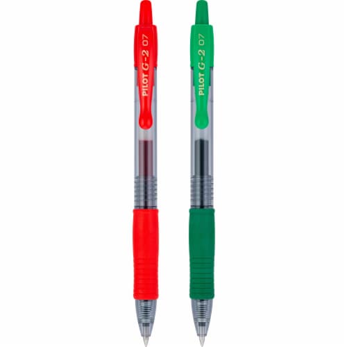 Pilot® G2® Premium Gel Roller Pens - Green / Red Perspective: left